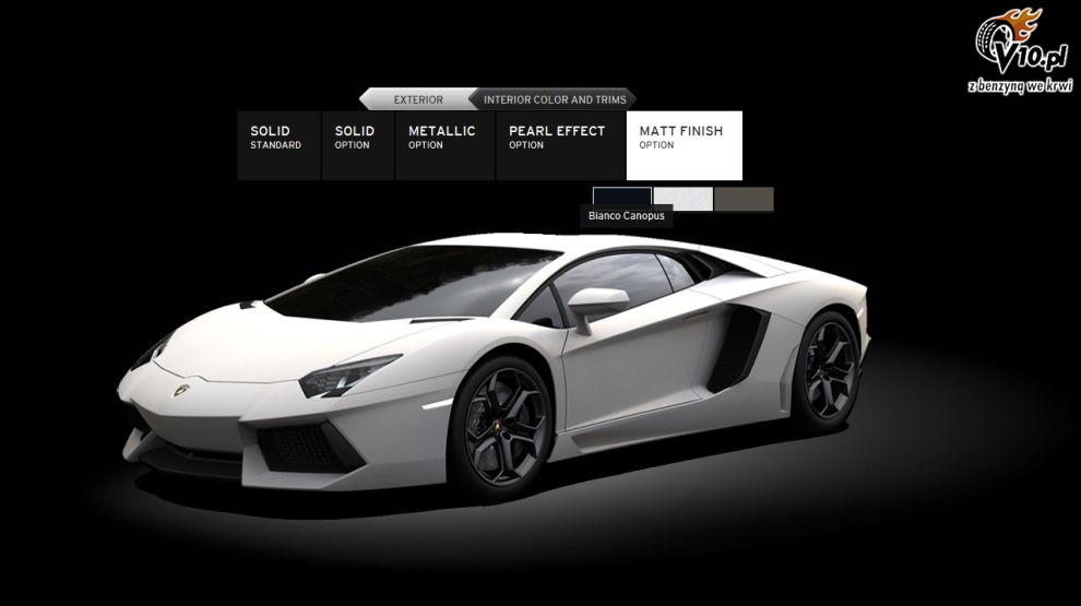Lamborghini Aventador LP700-4 - konfigurator