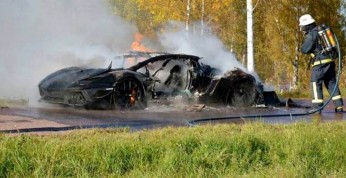 Wyjątkowe Lamborghini Aventador spłonęło w Szwecji