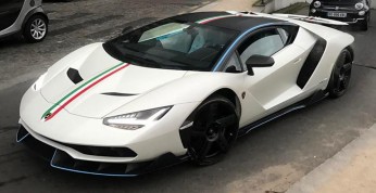 Białe Lamborghini Centenario przyłapane na ulicach Paryża