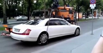 Video: Maybach okazał się zbyt ciężki dla holownika