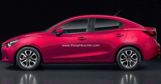 Mazda 2 Sedan - wizualizacja