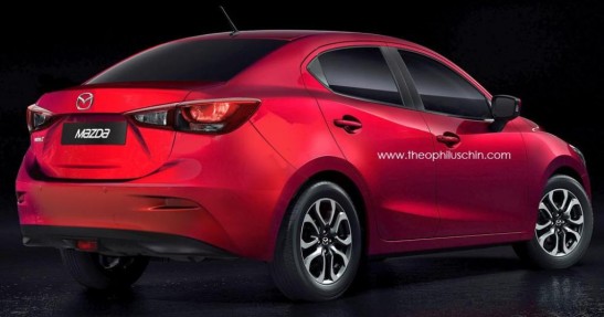 Mazda 2 Sedan - wizualizacja