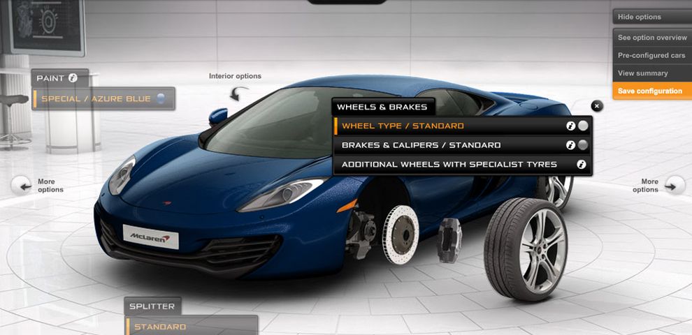 McLaren MP4-12C - konfigurator