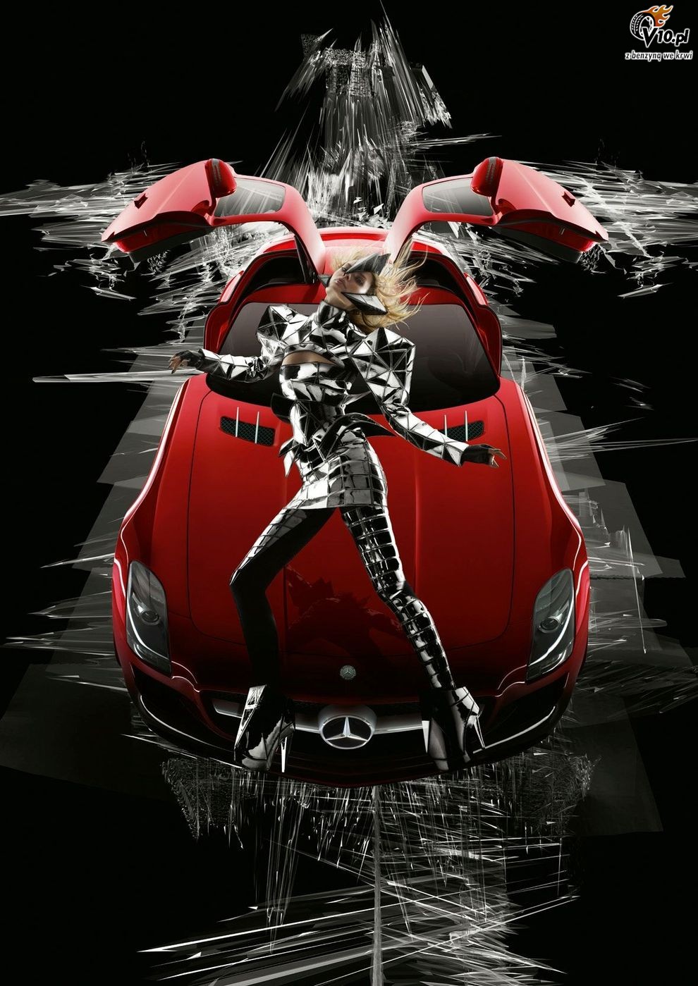 Mercedes SLS AMG Gullwing i Julia Stegner