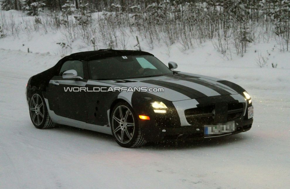 Nowy Mercedes SLS AMG Roadster - zdjcie szpiegowskie