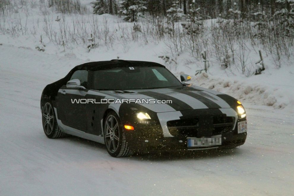Nowy Mercedes SLS AMG Roadster - zdjcie szpiegowskie