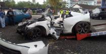 Nissan GT-R - wypadek w Malezji
