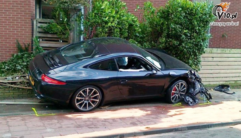Porsche 911 - wypadek