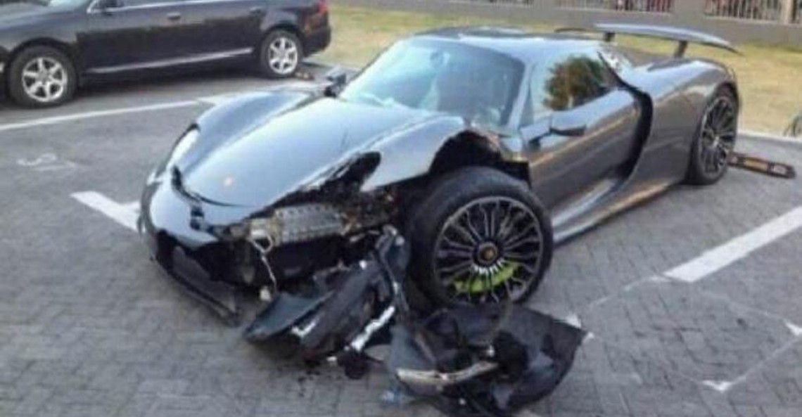 Porsche 918 Spyder - wypadek