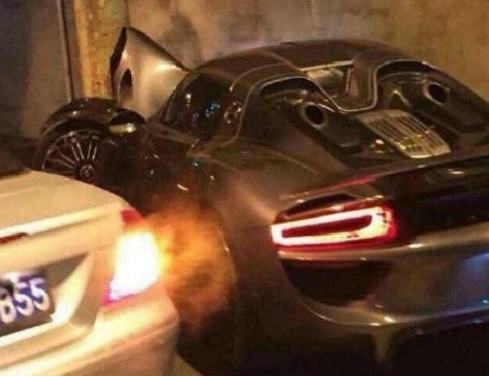 Porsche 918 Spyder - wypadek