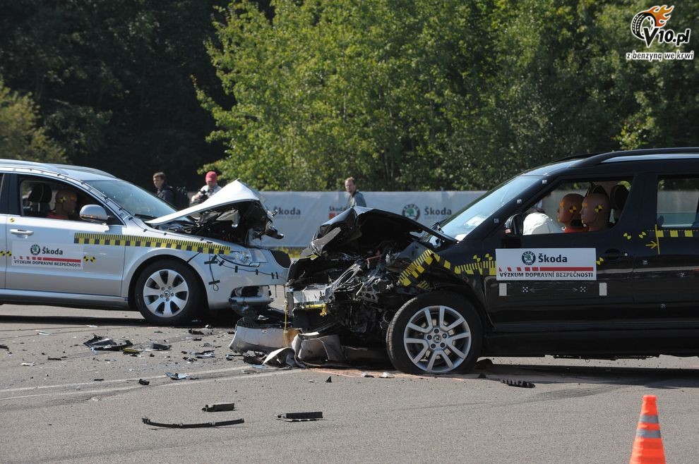 Skoda Superb Combi i Yeti - crash-test