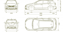 Suzuki SX4 - wymiary