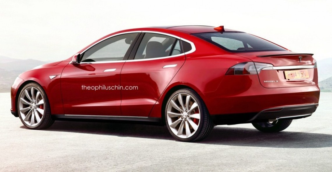 Tesla Model 3 - wizualizacja