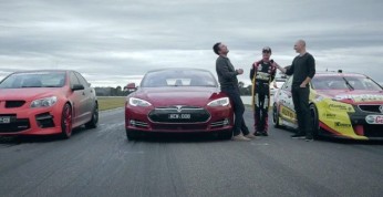 Video: Tesla Model S kontra wyścigowe Holdeny - kto okaże się...