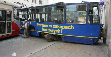wypadek tramwaju w Katowicach