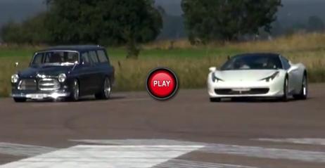 Volvo Amazon vs Ferrari 458 Italia