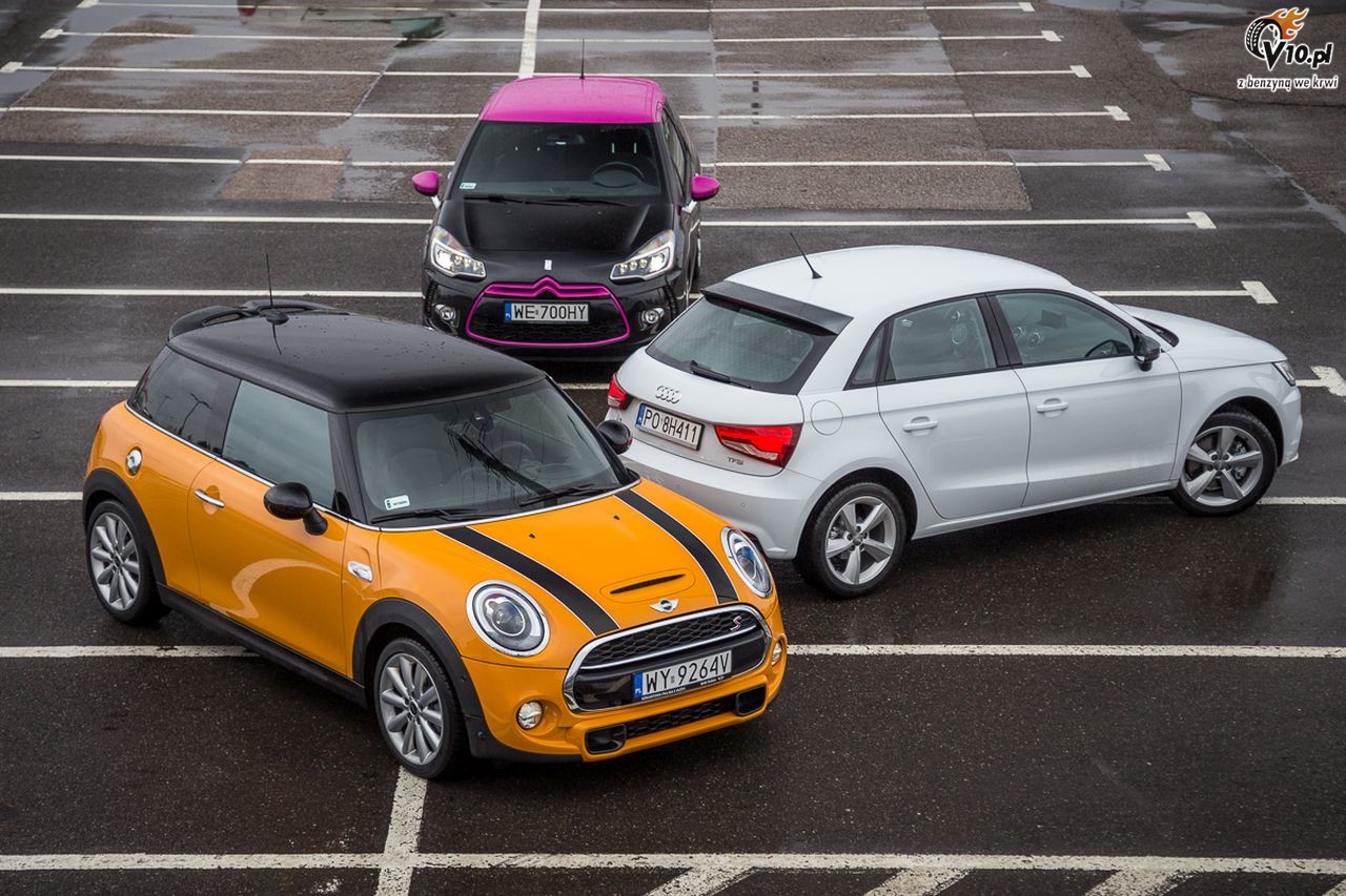 porwnanie Mini Cooper S vs Audi A1 vs Citroen DS3