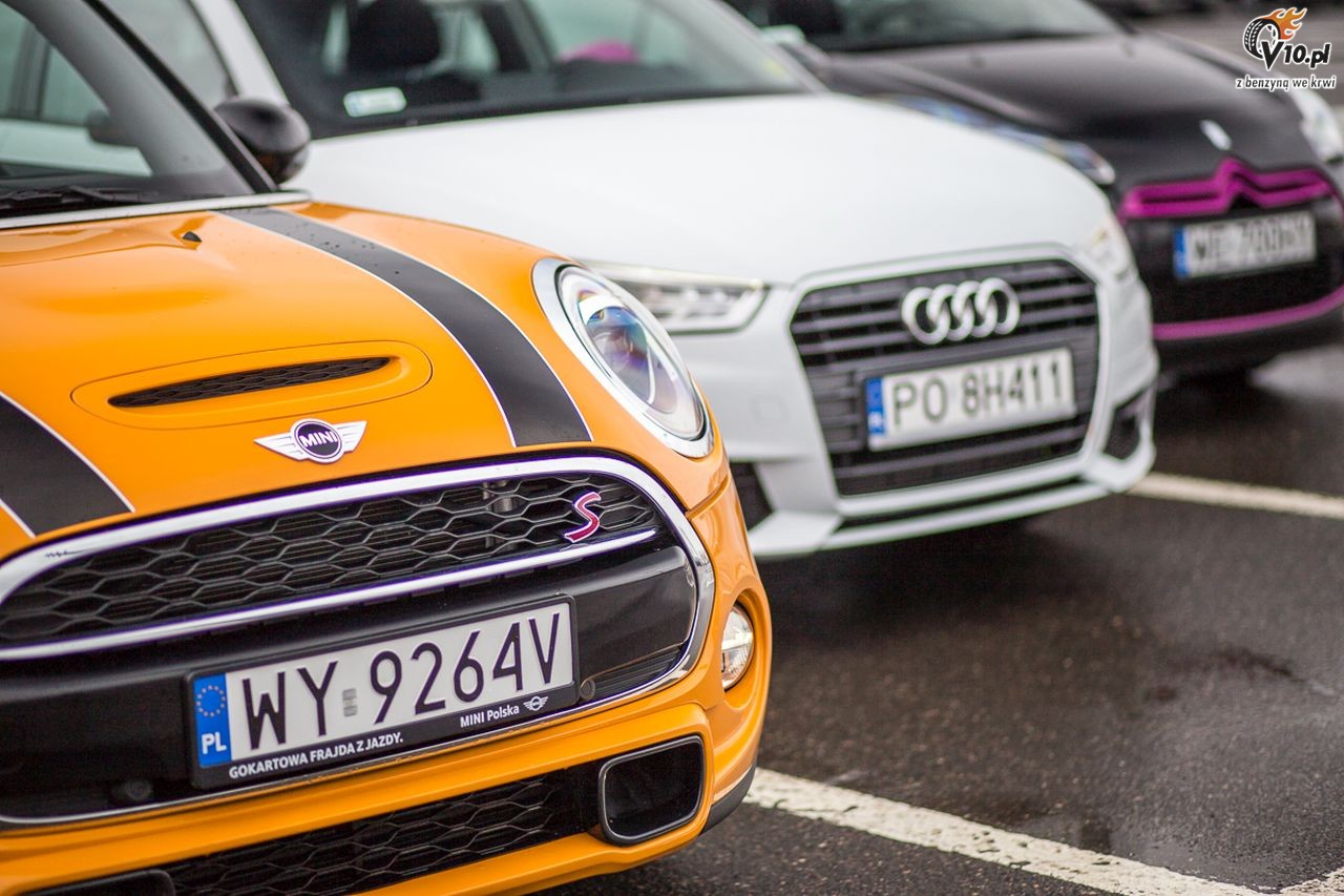 porwnanie Mini Cooper S vs Audi A1 vs Citroen DS3