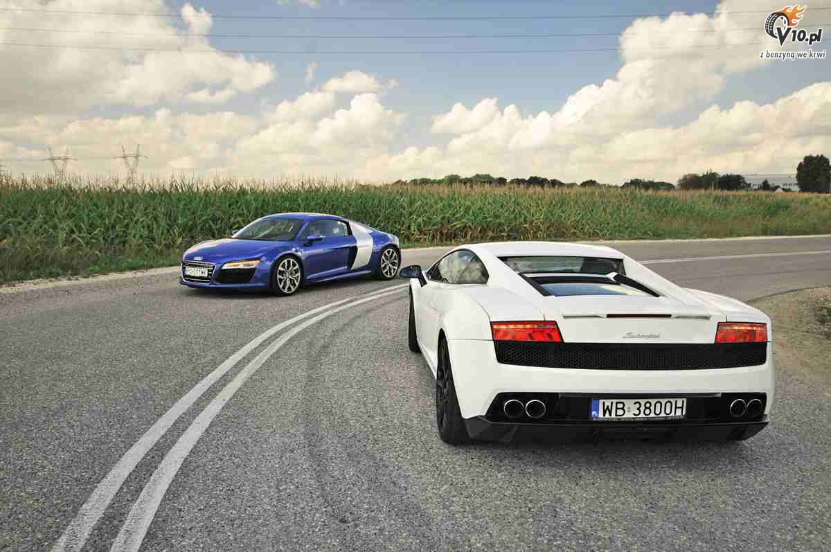 Lamborghini Gallardo LP560-4 vs Audi R8 V10 - test porwnawczy