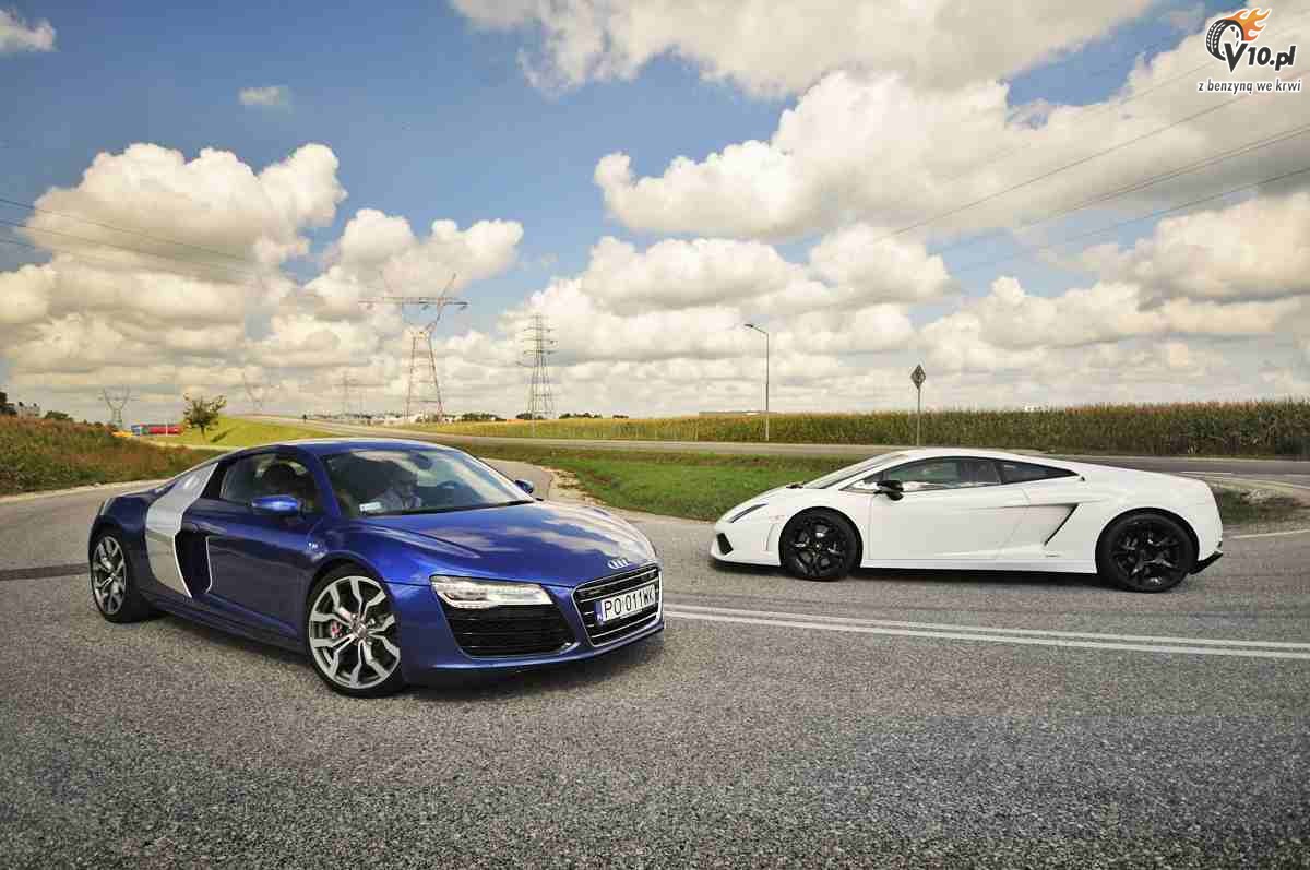 Lamborghini Gallardo LP560-4 vs Audi R8 V10 - test porwnawczy