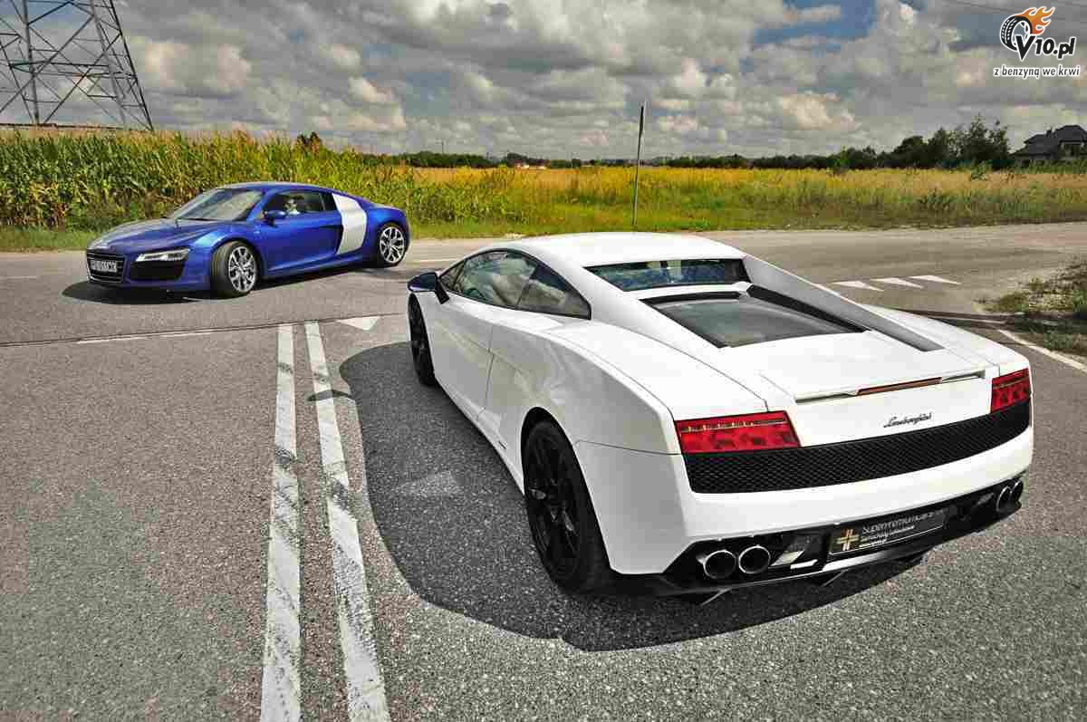 Lamborghini Gallardo LP560-4 vs Audi R8 V10 - test porwnawczy
