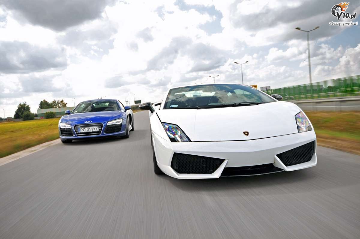 Lamborghini Gallardo LP560-4 vs Audi R8 V10 - test porwnawczy