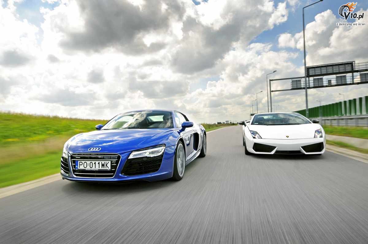 Lamborghini Gallardo LP560-4 vs Audi R8 V10 - test porwnawczy