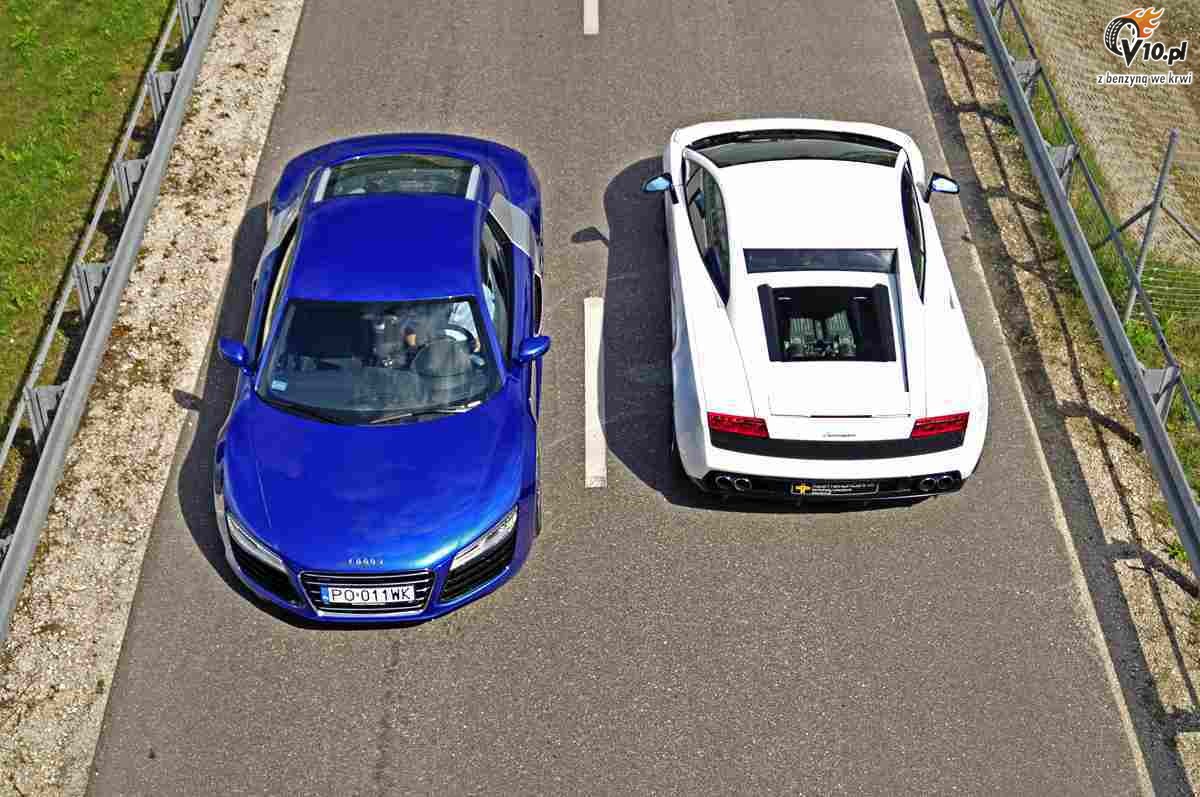 Lamborghini Gallardo LP560-4 vs Audi R8 V10 - test porwnawczy