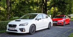 Audi S3 Limousine vs Subaru WRX STI  - test