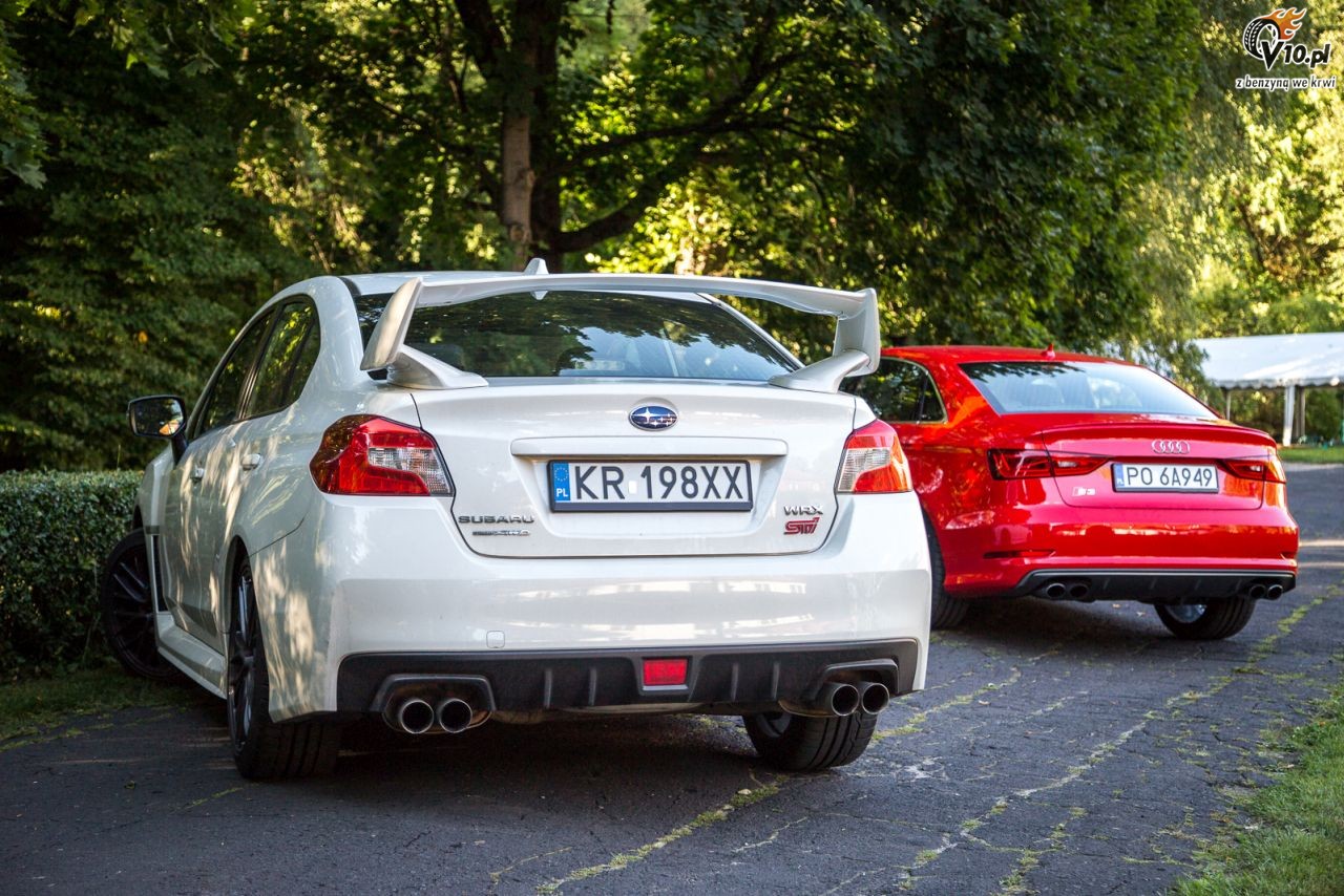 Audi S3 Limousine vs Subaru WRX STI  - test