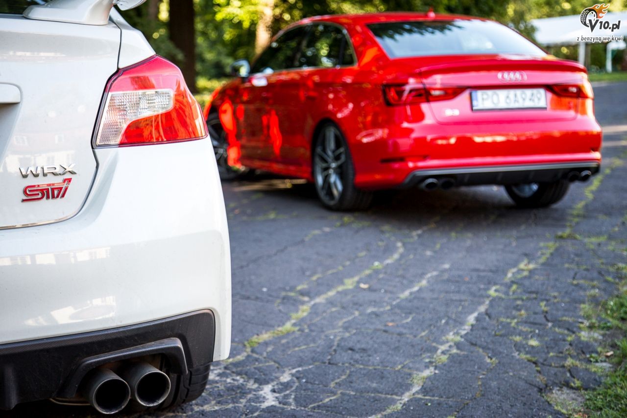 Audi S3 Limousine vs Subaru WRX STI  - test