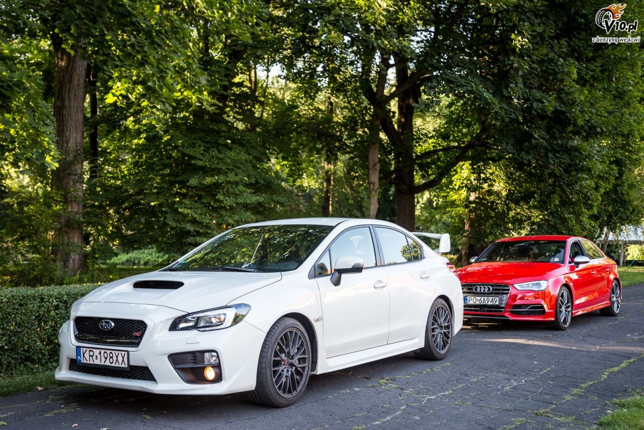 Audi S3 Limousine vs Subaru WRX STI  - test