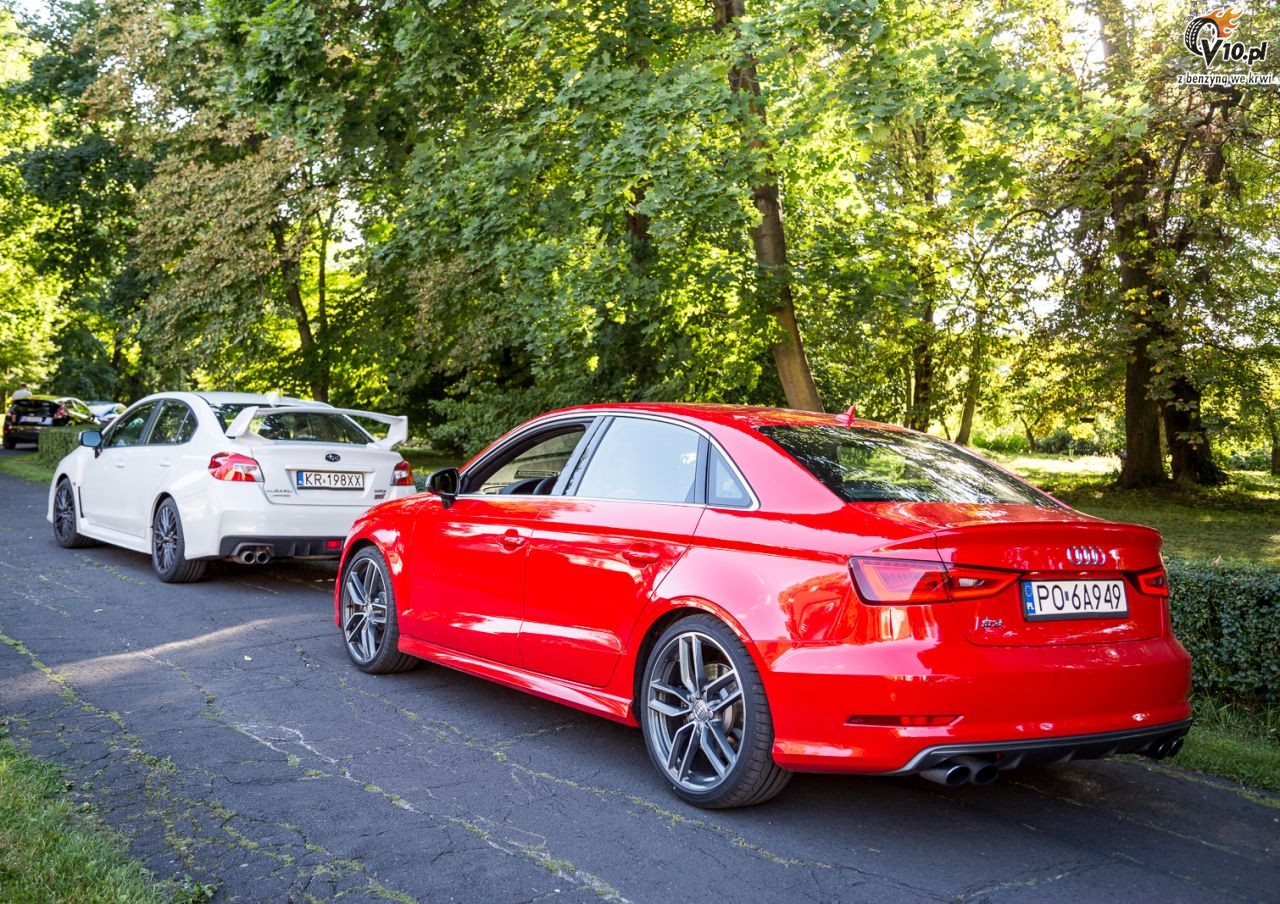 Audi S3 Limousine vs Subaru WRX STI  - test