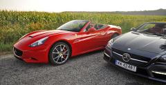 Ferrari California vs Mercedes-Benz SLK 55 AMG