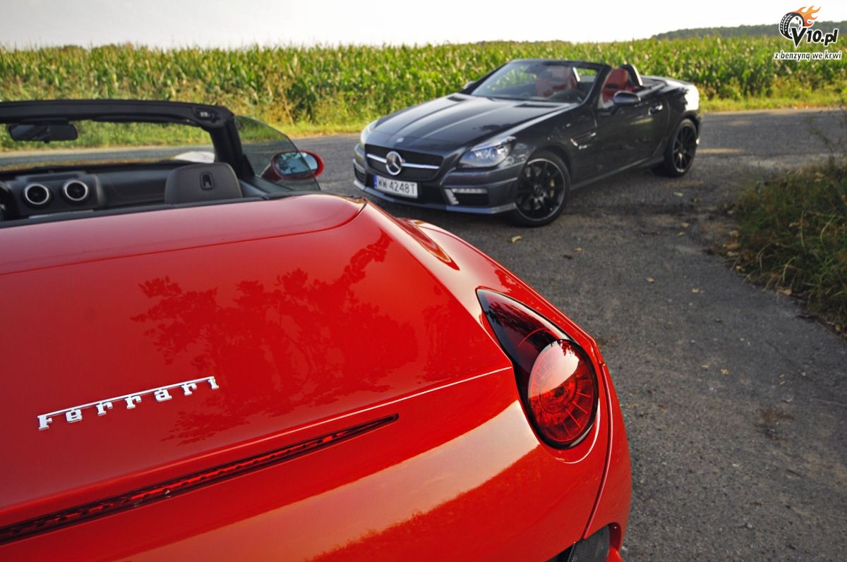 Ferrari California vs Mercedes-Benz SLK 55 AMG