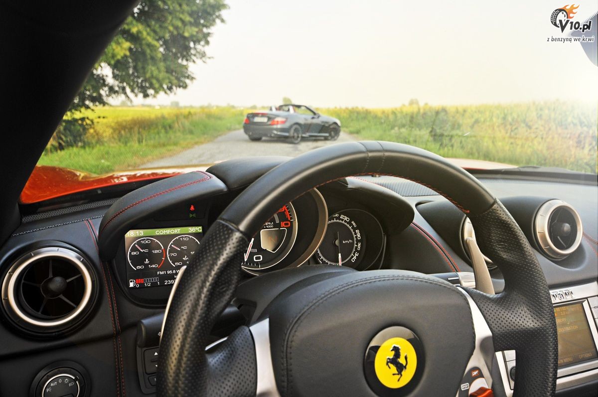 Ferrari California vs Mercedes-Benz SLK 55 AMG