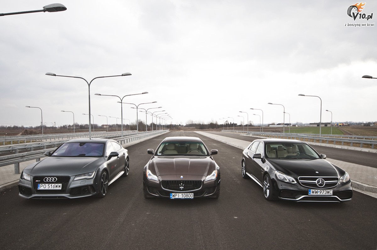 Audi RS 7 vs Mercedes-Benz E63 AMG S vs Maserati Quattroporte GTS