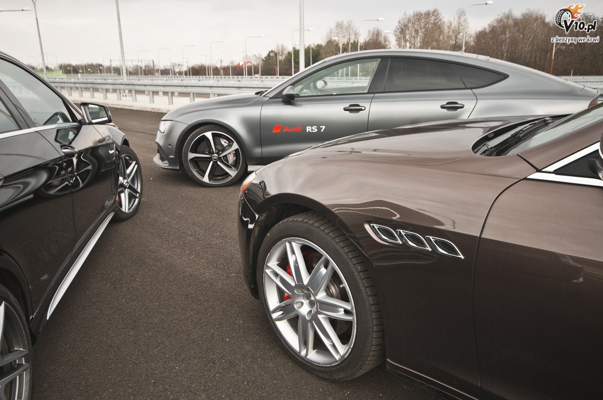 Audi RS 7 vs Mercedes-Benz E63 AMG S vs Maserati Quattroporte GTS