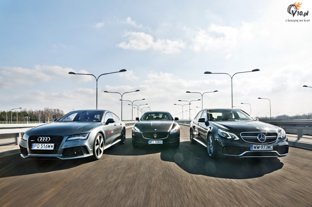Audi RS 7 vs Mercedes-Benz E63 AMG S vs Maserati Quattroporte GTS