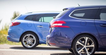 Renault Megane Grandtour GT vs Peugeot 308 SW GT - Wyścig TGV -...