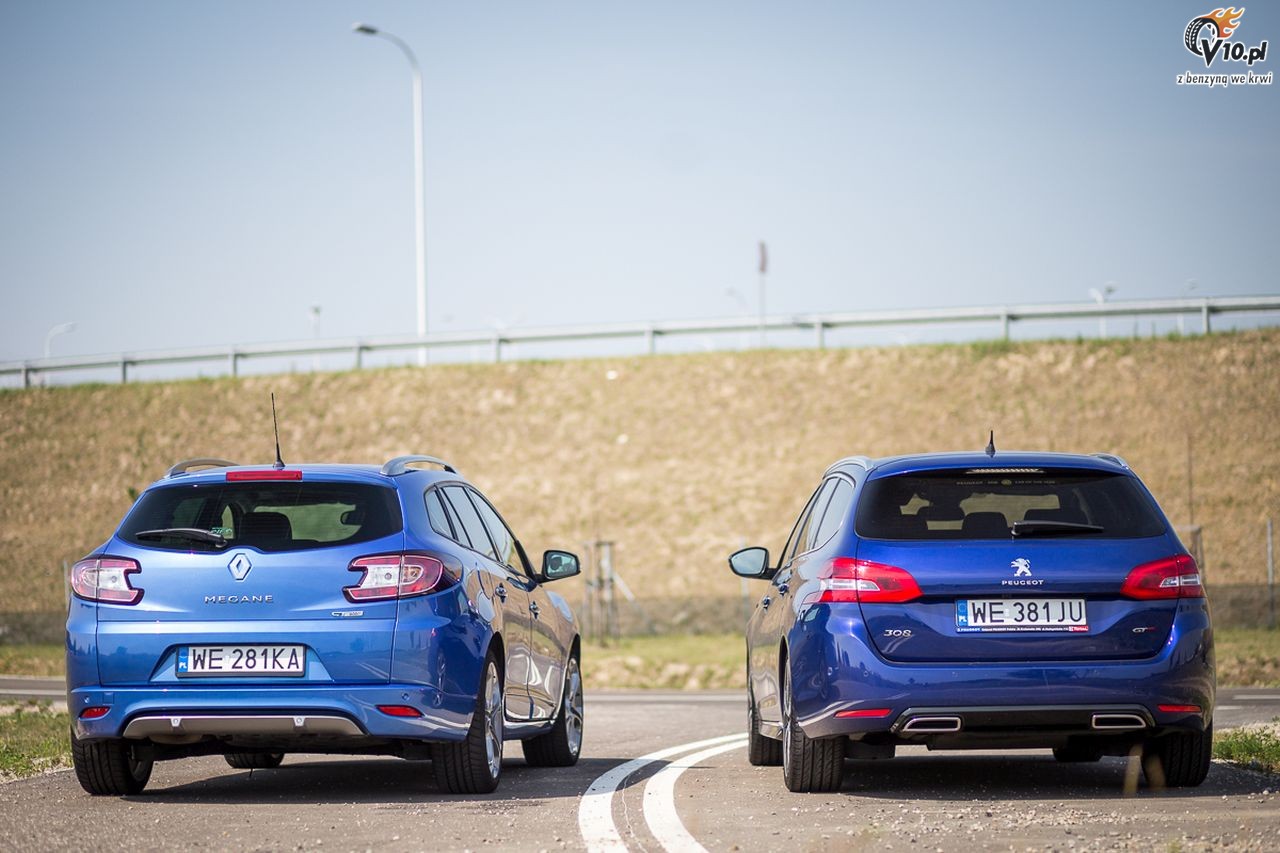 Renault Megane Grandtour GT vs Peugeot 308 SW GT - Wycig TGV - nasze porwnanie