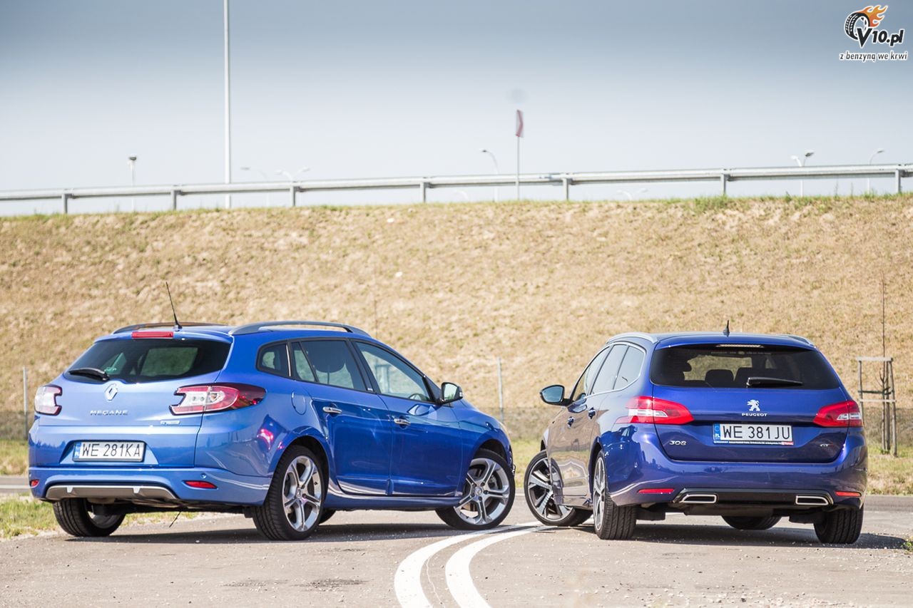 Renault Megane Grandtour GT vs Peugeot 308 SW GT - Wycig TGV - nasze porwnanie