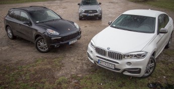 SUVy z naciskiem na S: nasze porównanie Porsche Cayenne, BMW X6 i...