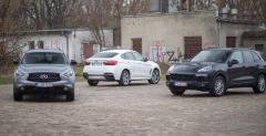 Porsche Cayenne, BMW X6 i Infiniti QX70