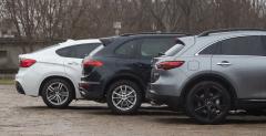 Porsche Cayenne, BMW X6 i Infiniti QX70