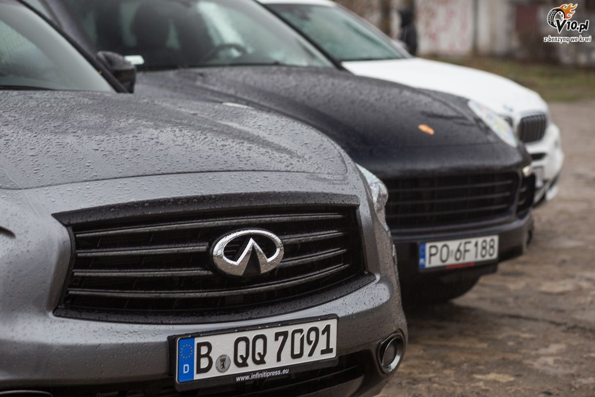 Porsche Cayenne, BMW X6 i Infiniti QX70
