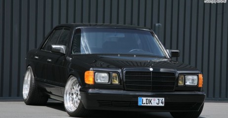 Mercedes klasy S W126 tuning old school Inden Design