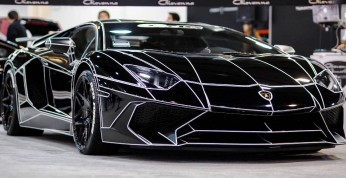 Lamborghini Aventador Black Tron z felgami Giovanna